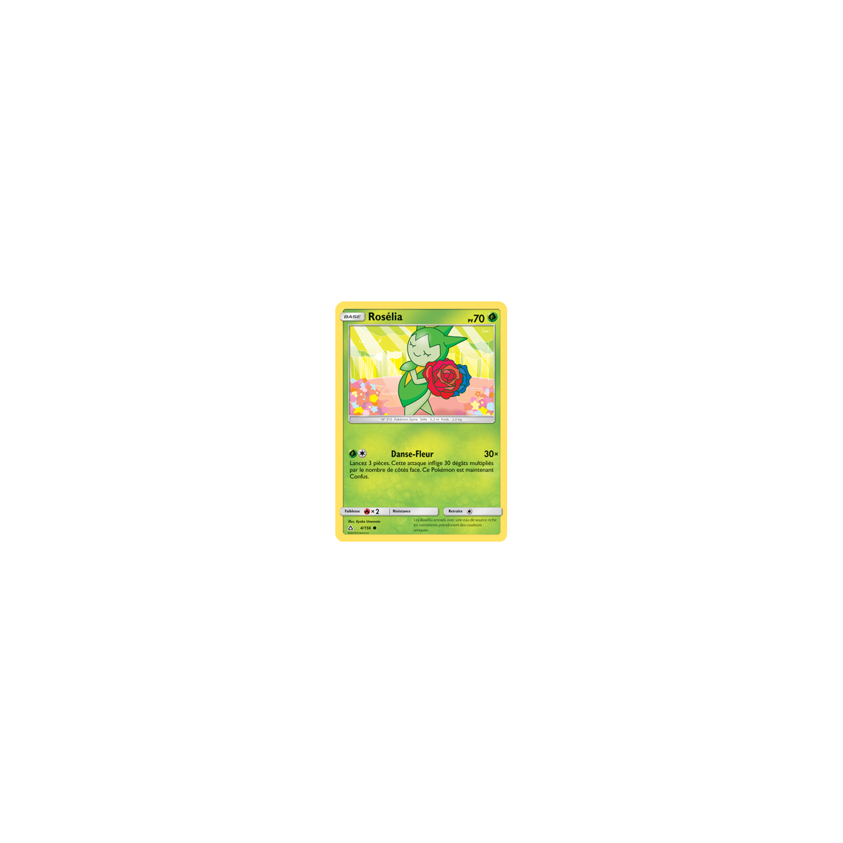 Rosélia 4/156 : Joyau Commune de l'extension Pokémon Ultra-Prisme