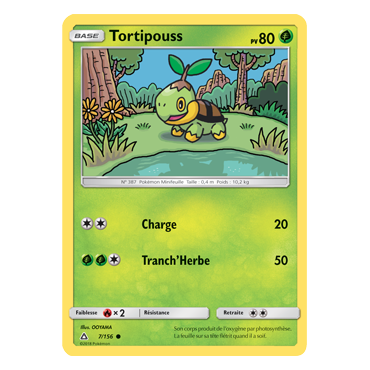 Carte Tortipouss - Commune de Pokémon Ultra-Prisme 7/156