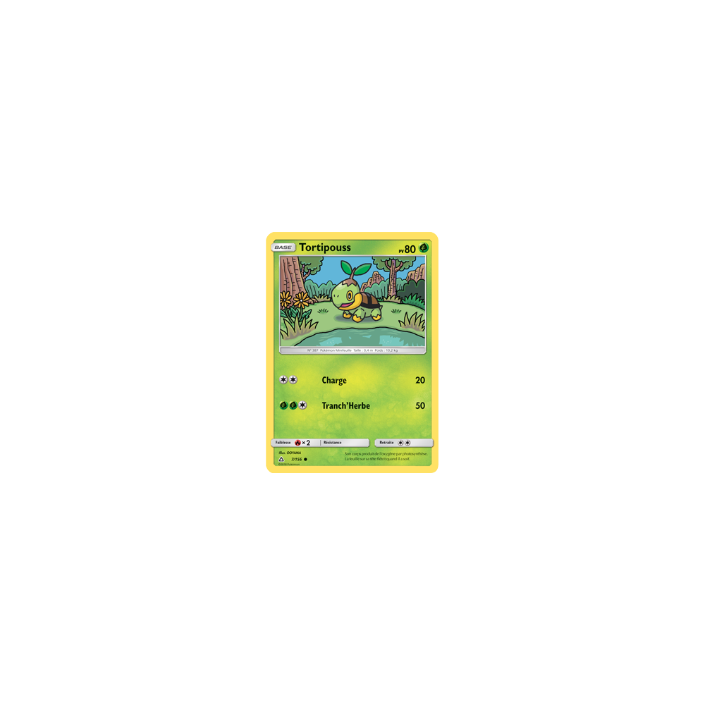 Carte Tortipouss - Commune de Pokémon Ultra-Prisme 7/156