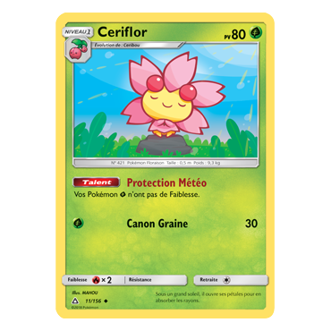 Ceriflor 11/156 : Joyau Peu commune de l'extension Pokémon Ultra-Prisme