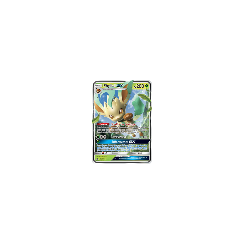 Carte Phyllali - Holographique rare GX de Pokémon Ultra-Prisme 13/156