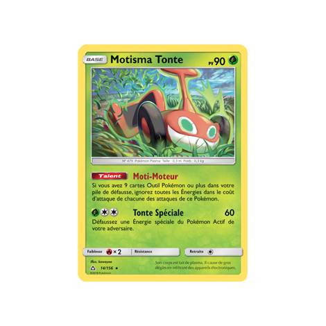 Motisma Tonte 14/156 : Joyau Rare de l'extension Pokémon Ultra-Prisme