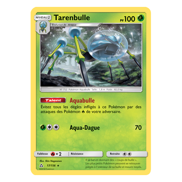 Découvrez Tarenbulle, carte Rare de la série Ultra-Prisme