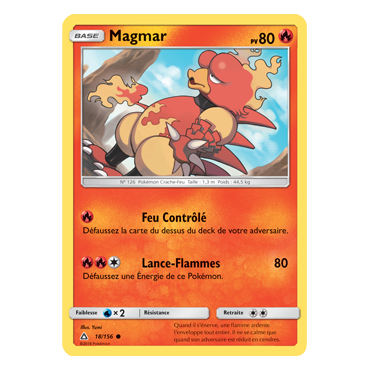 Magmar 18/156 : Joyau Commune de l'extension Pokémon Ultra-Prisme