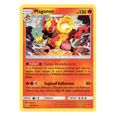Maganon 19/156 : Joyau Holographique rare de l'extension Pokémon Ultra-Prisme