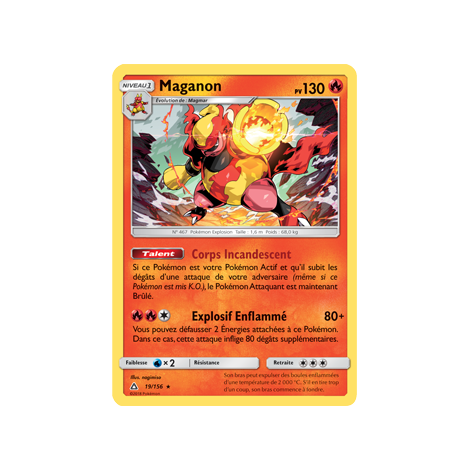 Maganon 19/156 : Joyau Holographique rare de l'extension Pokémon Ultra-Prisme