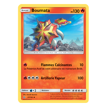 Boumata 27/156 : Joyau Peu commune de l'extension Pokémon Ultra-Prisme