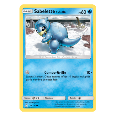 Découvrez Sabelette d'Alola, carte Commune de la série Ultra-Prisme