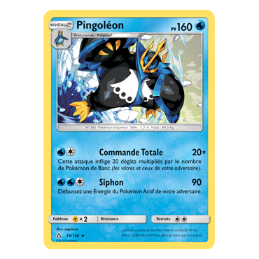 Pingoléon 34/156 : Joyau Rare de l'extension Pokémon Ultra-Prisme