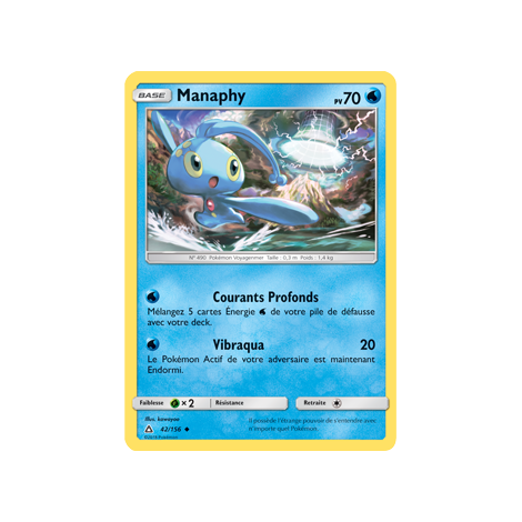 Manaphy 42/156 : Joyau Peu commune de l'extension Pokémon Ultra-Prisme