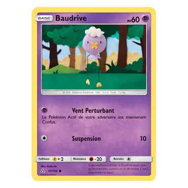 Baudrive 51/156 : Joyau Commune de l'extension Pokémon Ultra-Prisme