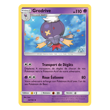 Grodrive 52/156 : Joyau Peu commune de l'extension Pokémon Ultra-Prisme