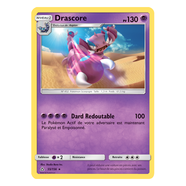 Drascore 55/156 : Joyau Rare de l'extension Pokémon Ultra-Prisme
