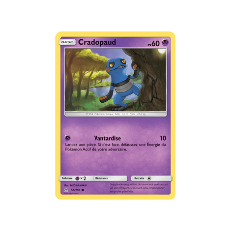 Carte Cradopaud - Commune de Pokémon Ultra-Prisme 56/156