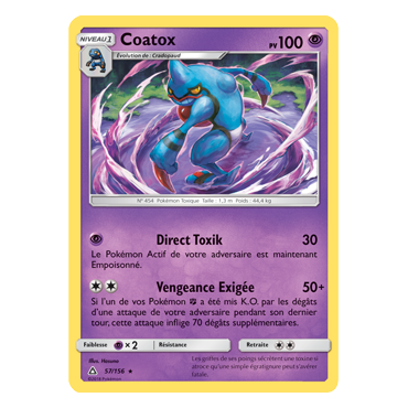 Coatox 57/156 : Joyau Rare de l'extension Pokémon Ultra-Prisme