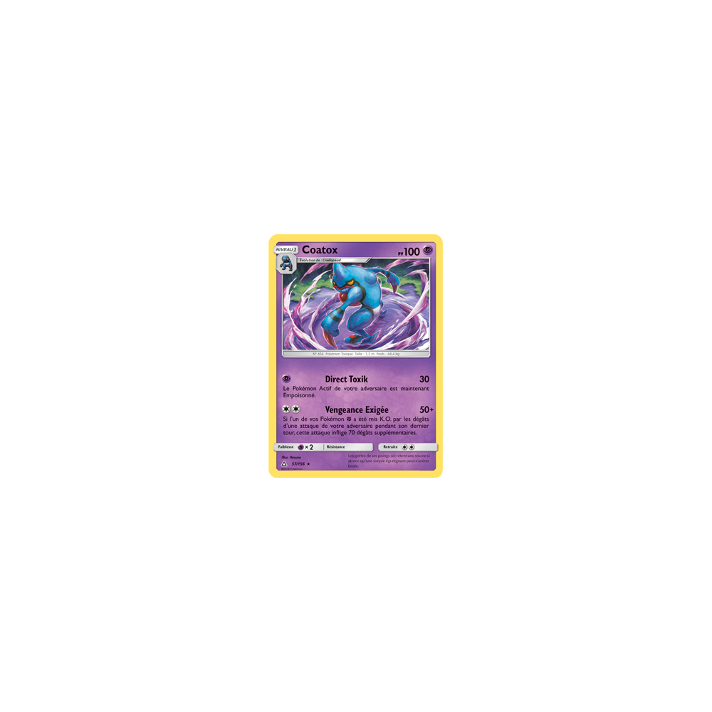 Coatox 57/156 : Joyau Rare de l'extension Pokémon Ultra-Prisme