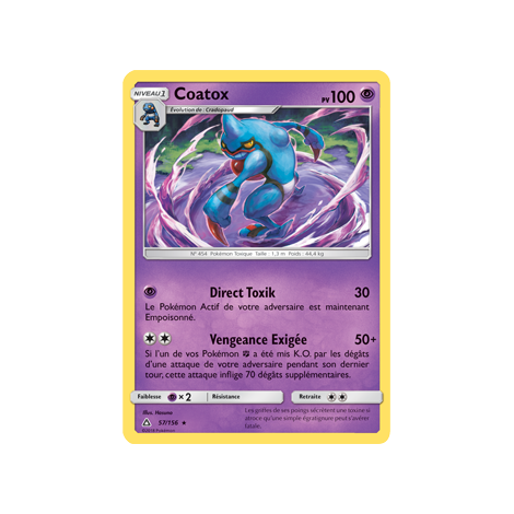 Coatox 57/156 : Joyau Rare de l'extension Pokémon Ultra-Prisme