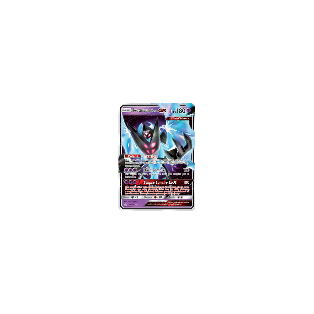 Necrozma Ailes de l'Aurore 63/156 : Joyau Holographique rare GX de l'extension Pokémon Ultra-Prisme