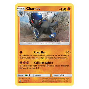 Charkos 65/156 : Joyau Holographique rare de l'extension Pokémon Ultra-Prisme