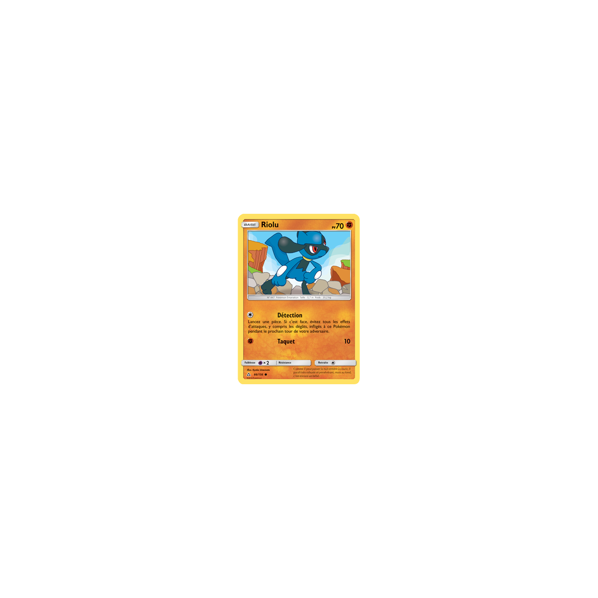 Carte Riolu - Commune de Pokémon Ultra-Prisme 66/156