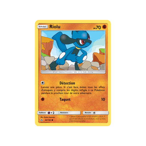 Carte Riolu - Commune de Pokémon Ultra-Prisme 66/156