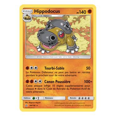 Découvrez Hippodocus, carte Rare de la série Ultra-Prisme