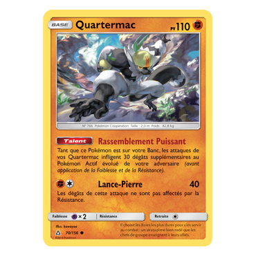 Quartermac 70/156 : Joyau Commune de l'extension Pokémon Ultra-Prisme