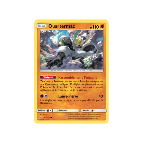 Quartermac 70/156 : Joyau Commune de l'extension Pokémon Ultra-Prisme