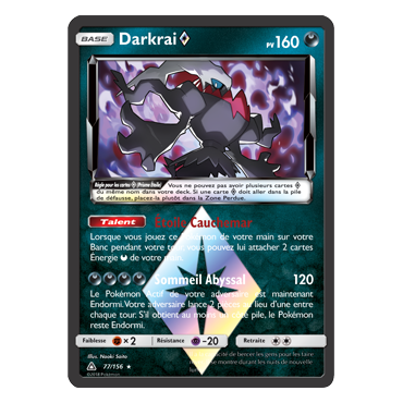 Darkrai 77/156 : Joyau Prisme Étoile rare de l'extension Pokémon Ultra-Prisme