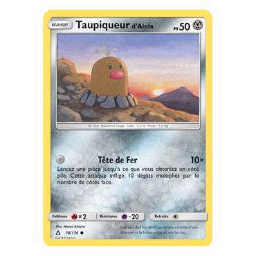 Découvrez Taupiqueur d'Alola, carte Commune de la série Ultra-Prisme