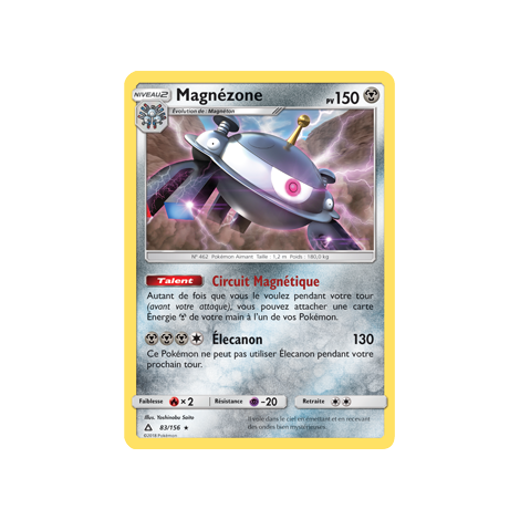 Magnézone 83/156 : Joyau Holographique rare de l'extension Pokémon Ultra-Prisme