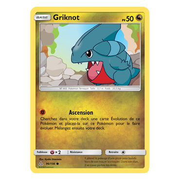 Griknot 96/156 : Joyau Commune de l'extension Pokémon Ultra-Prisme