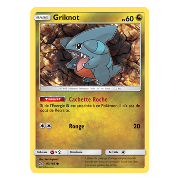 Carte Griknot - Commune de Pokémon Ultra-Prisme 97/156