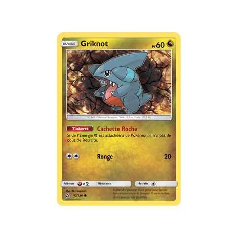 Carte Griknot - Commune de Pokémon Ultra-Prisme 97/156