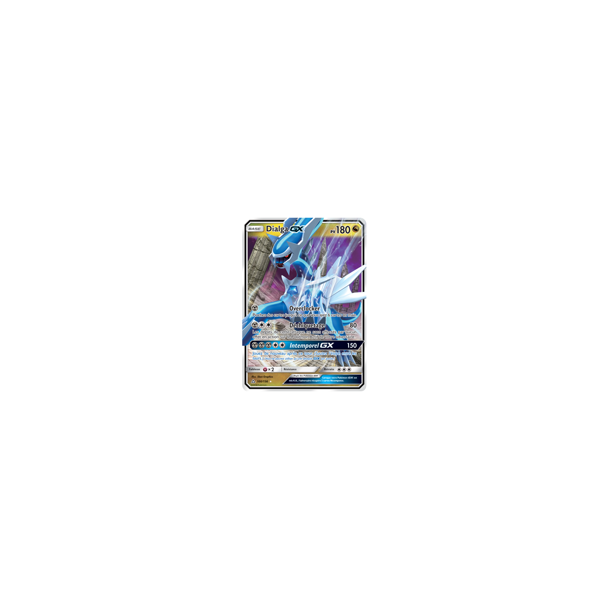 Dialga 100/156 : Joyau Holographique rare GX de l'extension Pokémon Ultra-Prisme