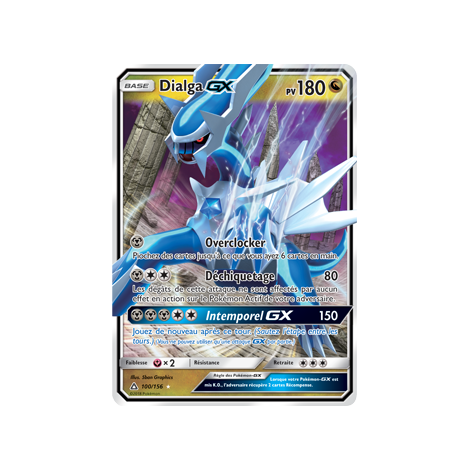 Dialga 100/156 : Joyau Holographique rare GX de l'extension Pokémon Ultra-Prisme