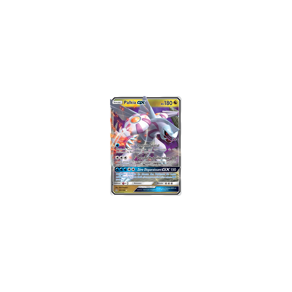 Carte Palkia - Holographique rare GX de Pokémon Ultra-Prisme 101/156