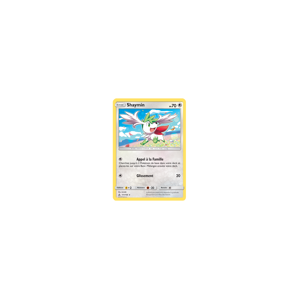 Shaymin 111/156 : Joyau Rare de l'extension Pokémon Ultra-Prisme