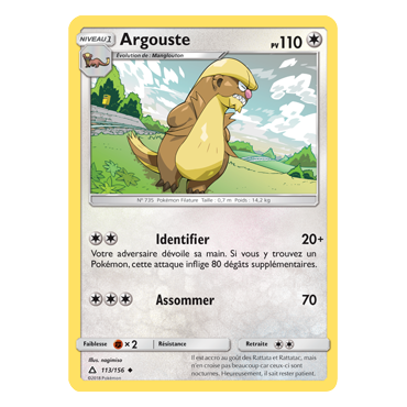 Carte Argouste - Peu commune de Pokémon Ultra-Prisme 113/156
