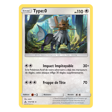 Carte Type:0 - Rare de Pokémon Ultra-Prisme 115/156