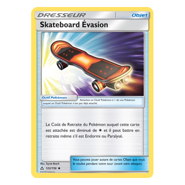 Skateboard Évasion 122/156 : Joyau Peu commune de l'extension Pokémon Ultra-Prisme
