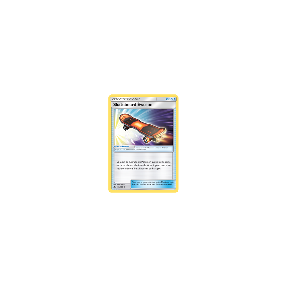 Skateboard Évasion 122/156 : Joyau Peu commune de l'extension Pokémon Ultra-Prisme