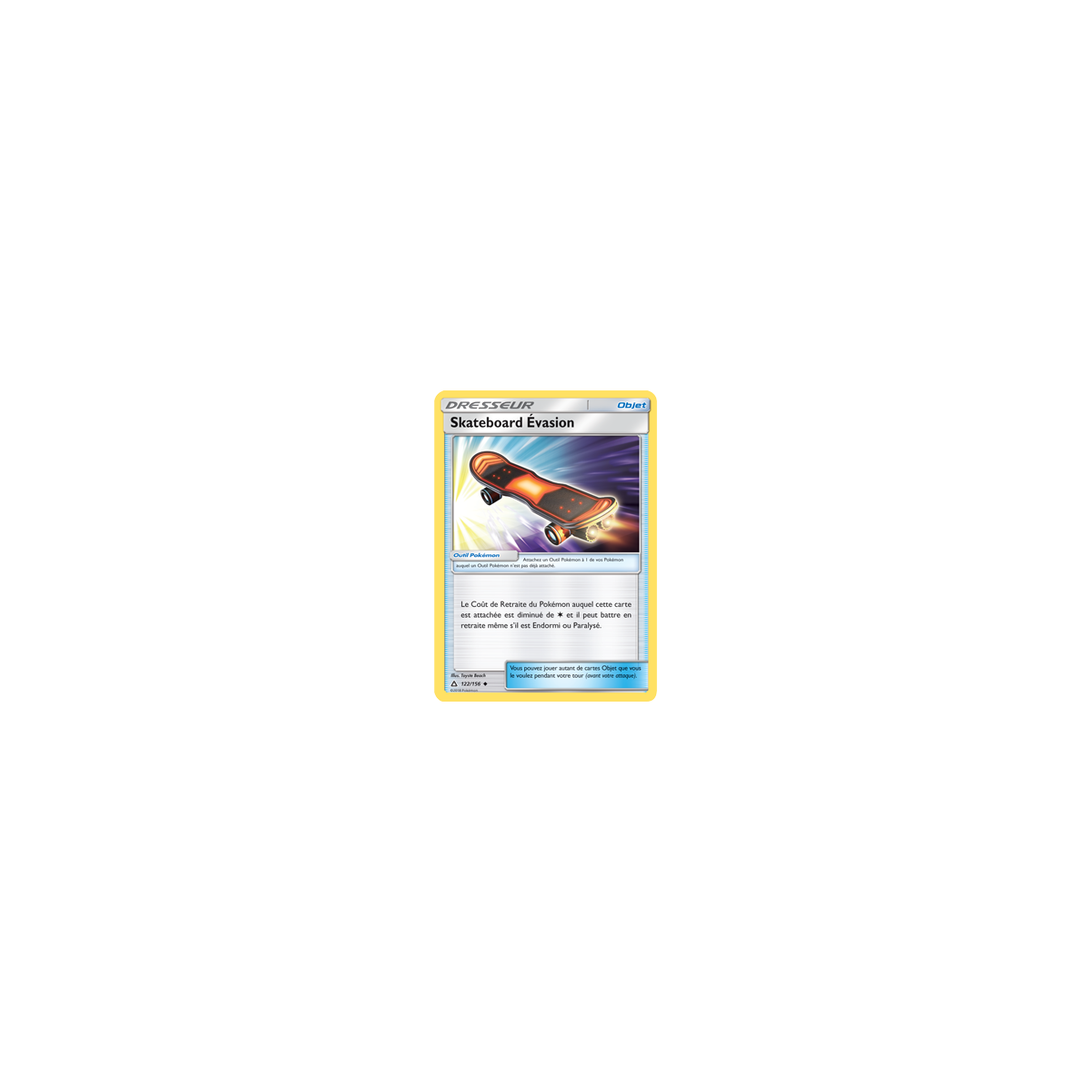 Skateboard Évasion 122/156 : Joyau Peu commune de l'extension Pokémon Ultra-Prisme