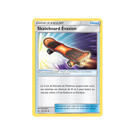 Skateboard Évasion 122/156 : Joyau Peu commune de l'extension Pokémon Ultra-Prisme