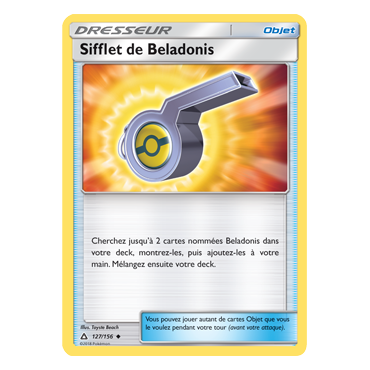 Sifflet de Beladonis 127/156 : Joyau Peu commune de l'extension Pokémon Ultra-Prisme