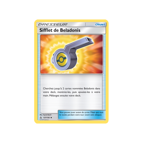 Sifflet de Beladonis 127/156 : Joyau Peu commune de l'extension Pokémon Ultra-Prisme