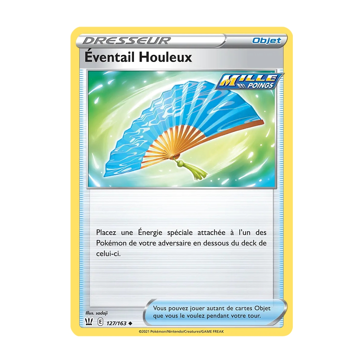 Carte Éventail Houleux - Peu commune (Brillante) de Pokémon Épée et Bouclier Styles de Combat 127/163