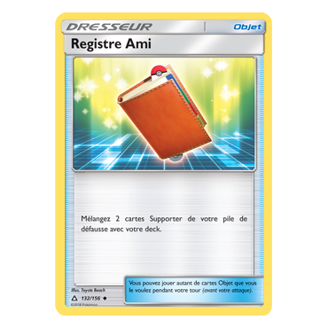 Registre Ami 132/156 : Joyau Peu commune de l'extension Pokémon Ultra-Prisme