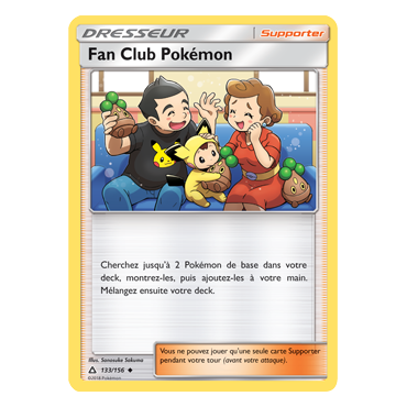 Carte Fan Club Pokémon - Peu commune de Pokémon Ultra-Prisme 133/156