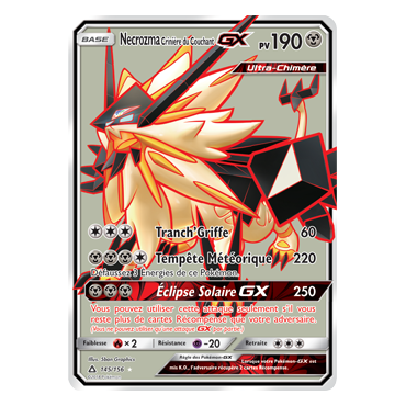 Découvrez Necrozma Crinière du Couchant, carte Ultra rare de la série Ultra-Prisme
